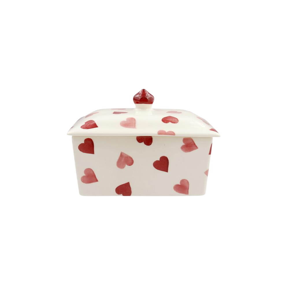 Emma Bridgewater Pink Hearts Small Butter Dish 400ml